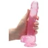 RealRock - dildo realistico trasparente - rosa 19 cm