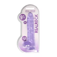 RealRock - dildo realistico trasparente - viola 22 cm