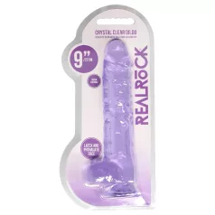 RealRock - dildo realistico trasparente - viola 22 cm