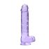 RealRock - dildo realistico trasparente - viola 22 cm