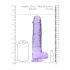 REALROCK - dildo realistico trasparente - viola (22cm)