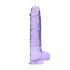 REALROCK - dildo realistico trasparente - viola (22cm)
