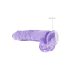 RealRock - dildo realistico trasparente - viola 22 cm