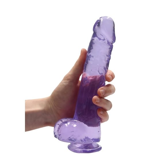 RealRock - dildo realistico trasparente - viola 22 cm