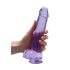 REALROCK - dildo realistico trasparente - viola (22cm)