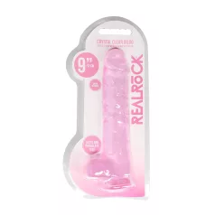 RealRock - dildo realistico trasparente - rosa - 22 cm