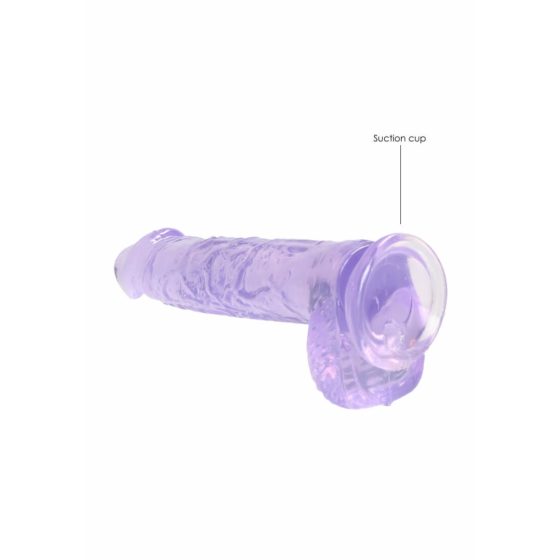Dildo Realistico Trasparente Viola - RealRock (15cm)