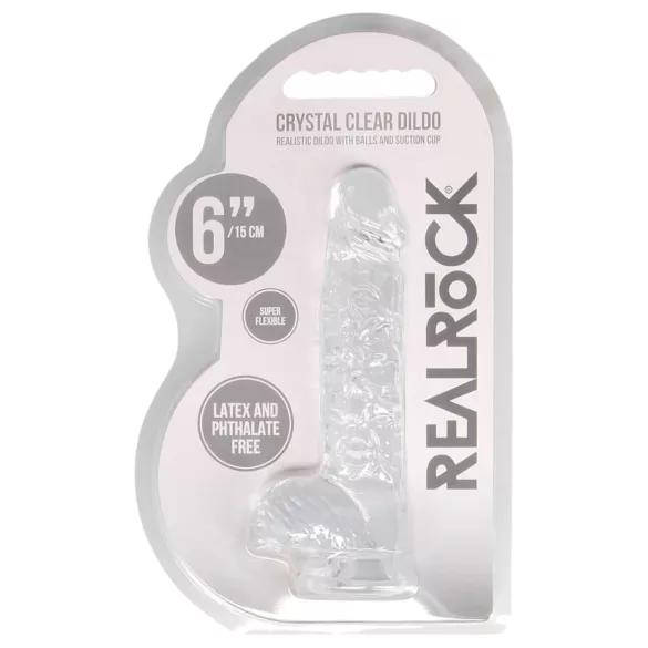 RealRock - dildo realistico - trasparente 15cm