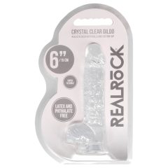 REALROCK - dildo traslucido - trasparente (15 cm)