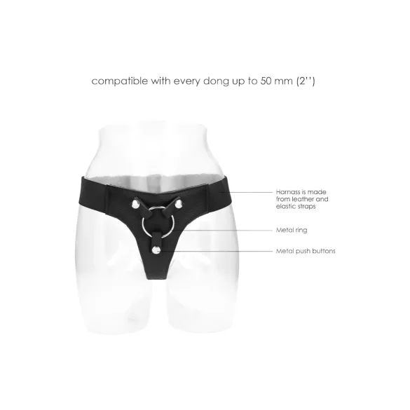 RealRock Elastic - slip per strap-on - nero