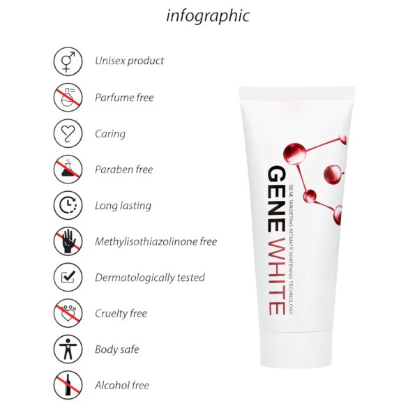 Pharmquests Gene White - crema schiarente per la pelle (100 ml)