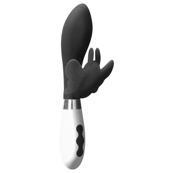 Alexios - vibratore con farfalla stimolatore clitorideo - nero