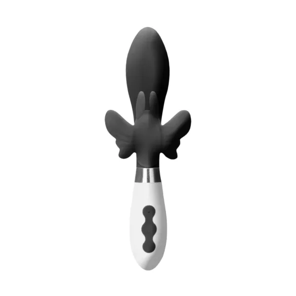 Alexios - vibratore con farfalla stimolatore clitorideo - nero