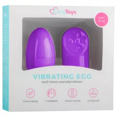   Easytoys - ovetto vibrante 7 modalità telecomando - silicone viola