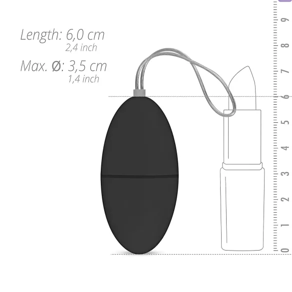 Easytoys - ovetto vibrante telecomandato 7 modalità - nero