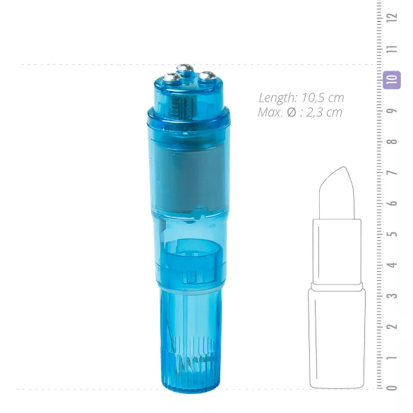 Easytoys - mini vibratore set - 5 accessori - silicone blu