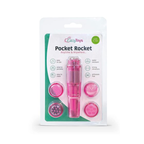 Easytoys Rocket Tascabile - set vibratore rosa (5 pezzi)