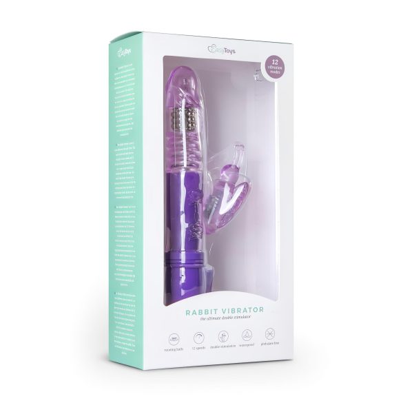 Easytoys Butterfly - vibratore rotante a spinta (viola)