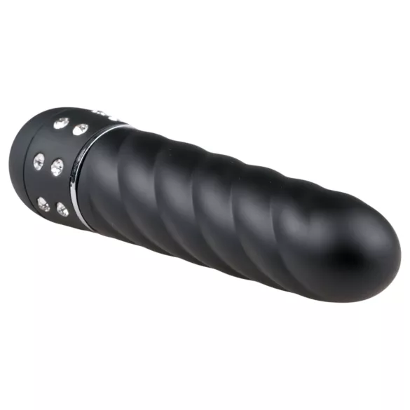 Easytoys - vibratore a bacchetta con diamanti - nero