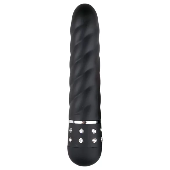 Easytoys - vibratore a bacchetta con diamanti - nero