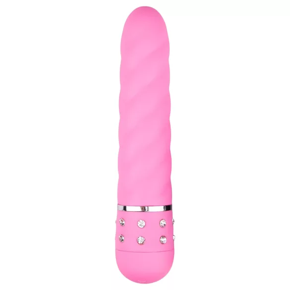 Easytoys Diamond - vibratore a bastoncino twist - silicone rosa