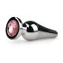 Easytoys Plug Anale Conico in Metallo No.11 - Argento con Pietra Rosa (3,5cm)