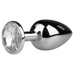 EasyToys - plug anale in metallo (argento-bianco)