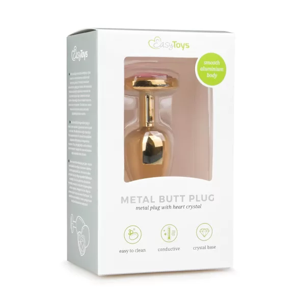Easytoys - plug anale in metallo - piccolo - oro rosa 2,5cm