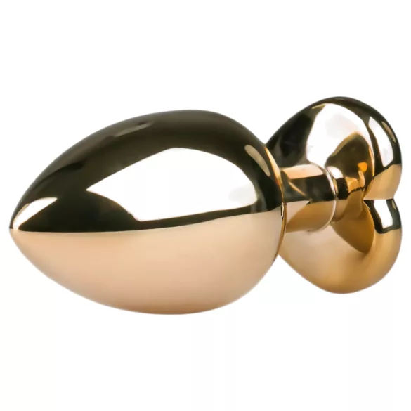 Easytoys - plug anale con base a cuore - metallo oro rosa 3,5cm