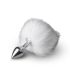 Easytoys Bunny NO1 - Plug anale in metallo con coda di coniglio (argento-bianco)