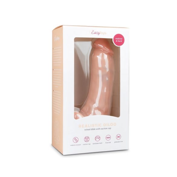 Easytoys - Dildo con ventosa e testicoli (20 cm) - naturale