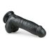Easytoys - Dildo nero con ventosa e testicoli (20 cm)