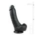 Easytoys - Dildo nero con ventosa e testicoli (20 cm)