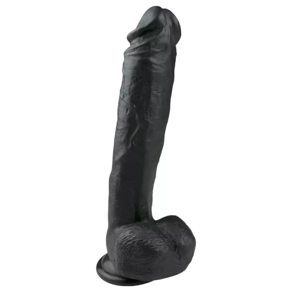 Easytoys - dildo grande ventosa con testicoli - 26,5 cm nero