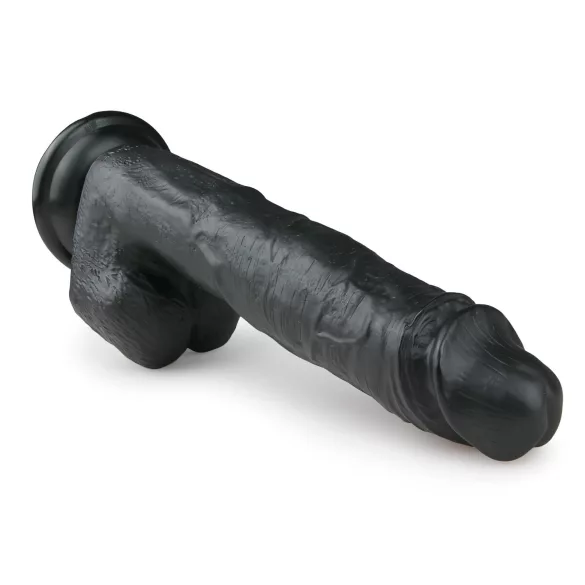 Easytoys - dildo grande ventosa con testicoli - 26,5 cm nero