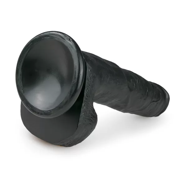 Easytoys - dildo grande ventosa con testicoli - 26,5 cm nero