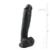 Easytoys - dildo grande ventosa con testicoli - 26,5 cm nero