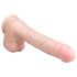 Easytoys - Dildo grande con ventosa e testicoli (29,5cm) - naturale
