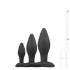 Easytoys Rocket - set plug anali - silicone nero 3 pezzi