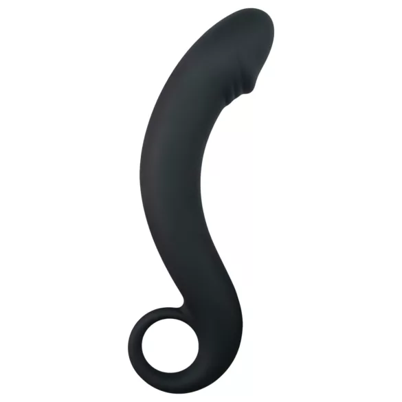 EasyToys - dildo anale curvo - silicone nero