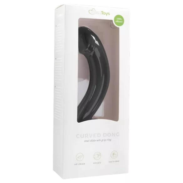 EasyToys - dildo anale curvo - silicone nero