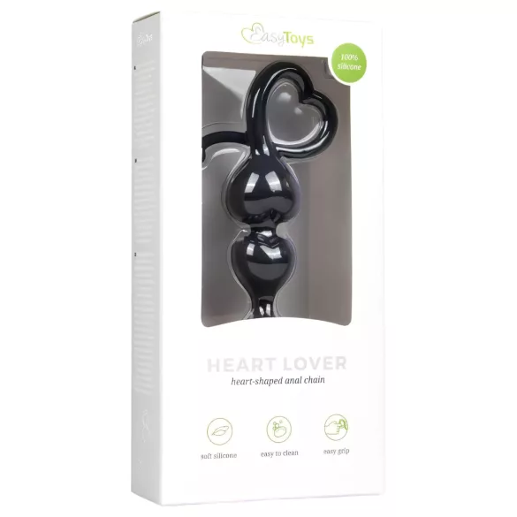 EasyToys - dildo anale perlato - silicone nero