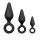 Set di Plug Anali con Anello Easytoys - 3 Pezzi (Nero)