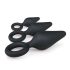 Set di Plug Anali con Anello Easytoys - 3 Pezzi (Nero)