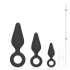 Set di Plug Anali con Anello Easytoys - 3 Pezzi (Nero)