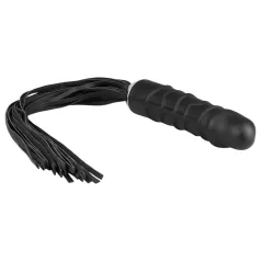 Easytoys - Frusta e dildo anale in silicone 2 in 1 - nero