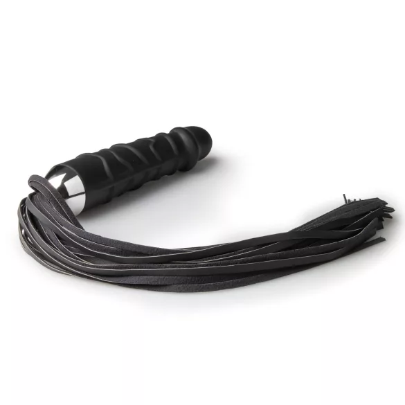 Easytoys - Frusta e dildo anale in silicone 2 in 1 - nero