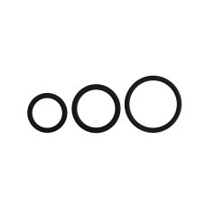 Easytoys - set anelli falli in silicone - 3 pezzi (nero)