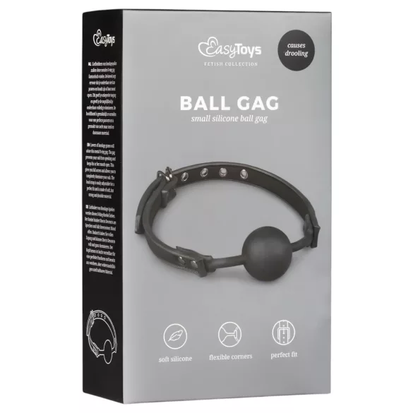 EasyToys - bavaglio con pallina in silicone (nero)