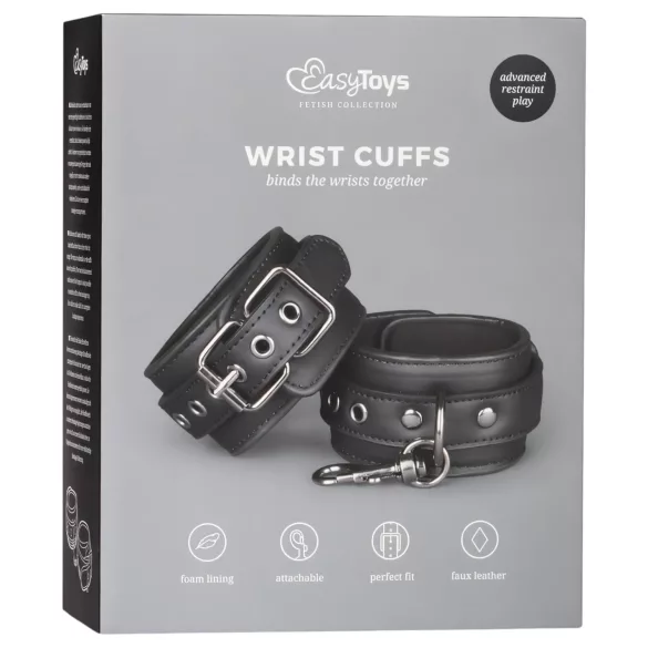 Easytoys - manette in similpelle - nero